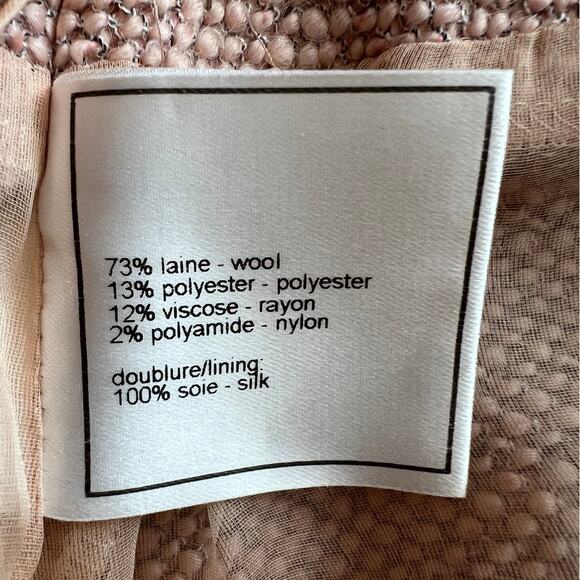 Chanel Pink Tweed Knee-Length WoolcSkirt, M/US6/FR38 - Picture 9 of 16